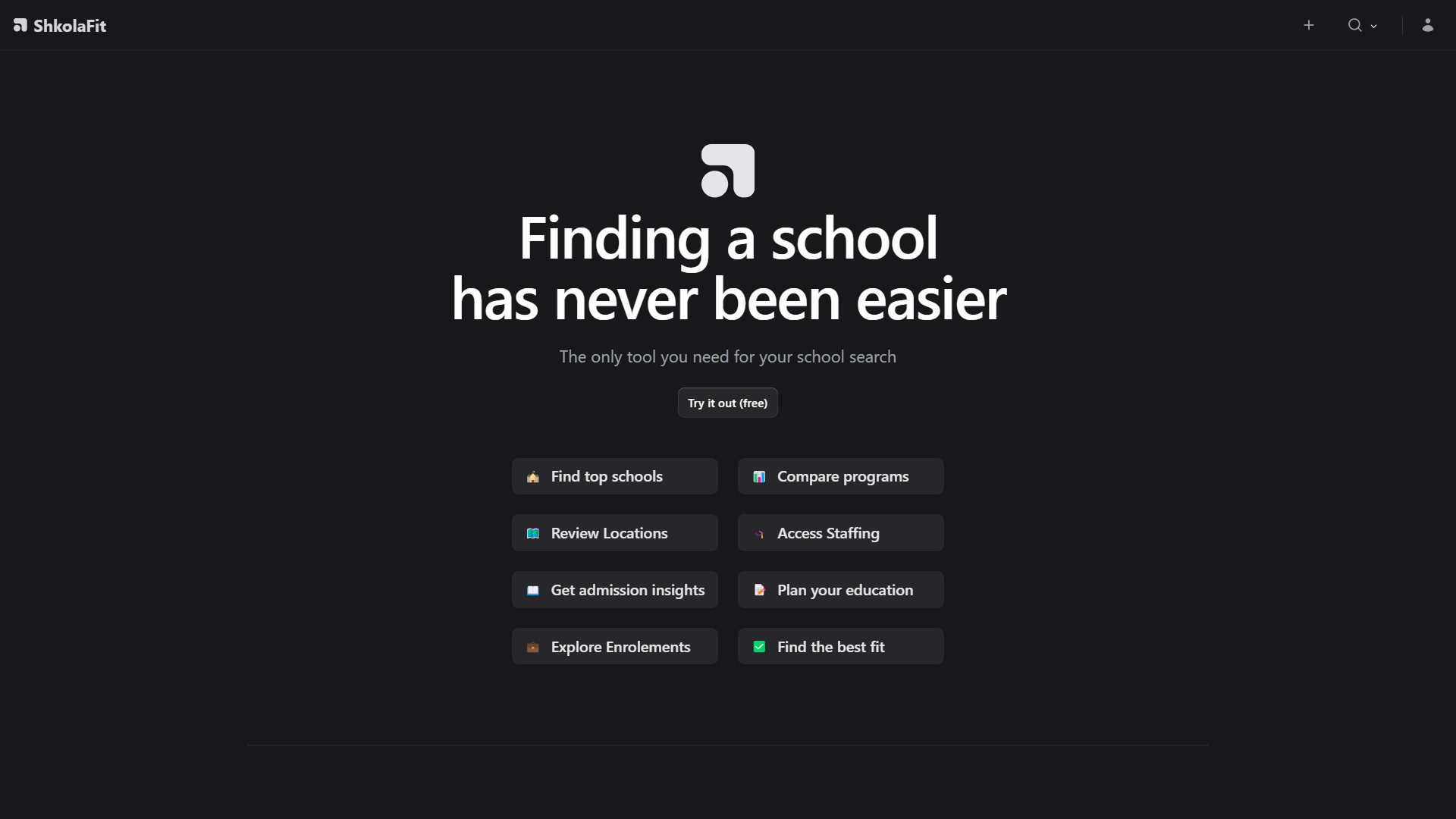 ShkolaFit 4.0 Homepage Screenshot